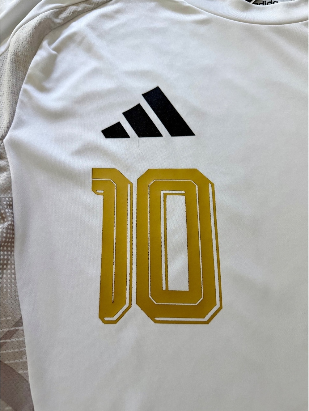 Messi Argentina Adidas White and Gold details Small